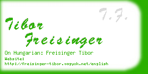 tibor freisinger business card